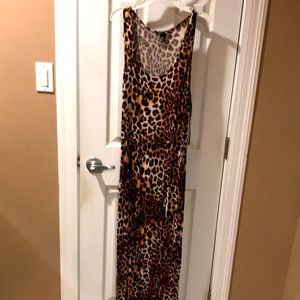 H & M maxi leopard print